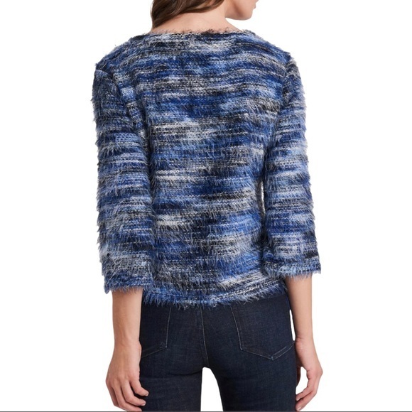 VINCE CAMUTO EYELASH KNIT SWEATER NWT XL BLUE - Picture 2 of 7